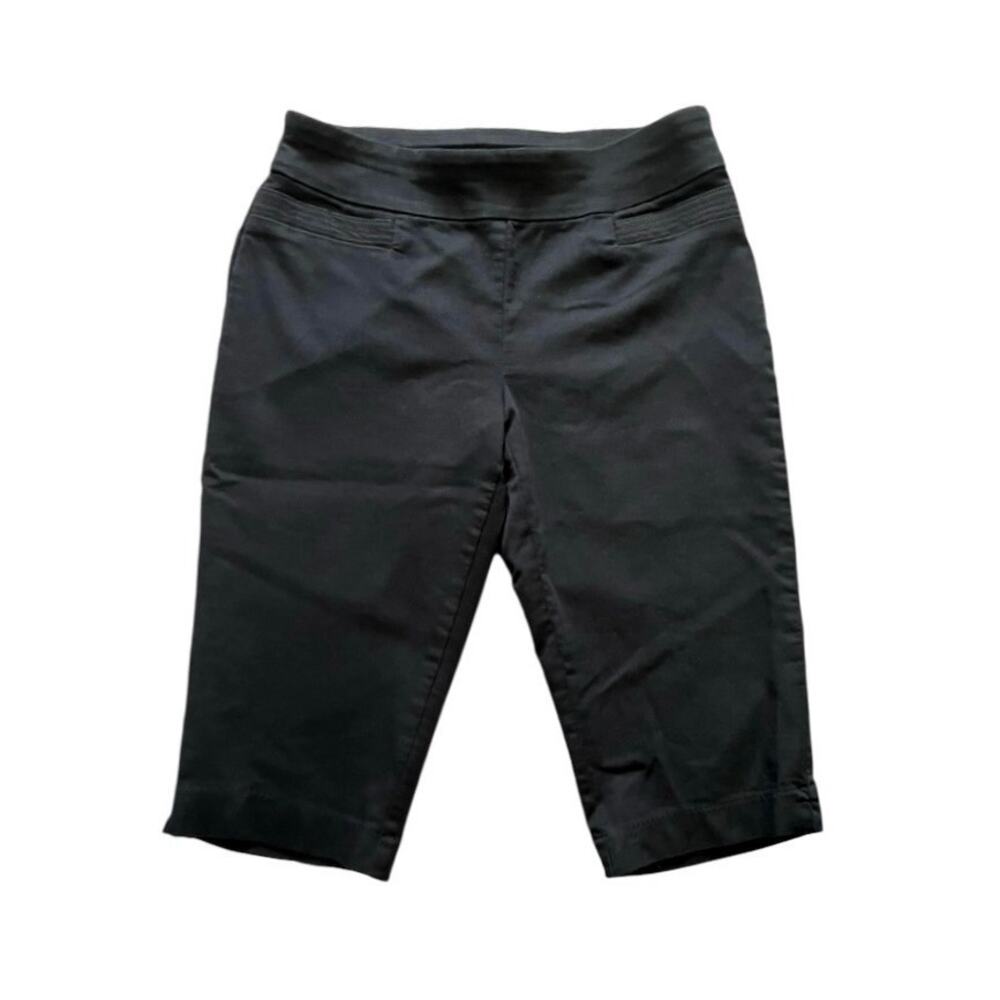 Croft & Barrow Women's Black Effortless Stretch Pull-On 16" Inseam Skimmer SZ 10